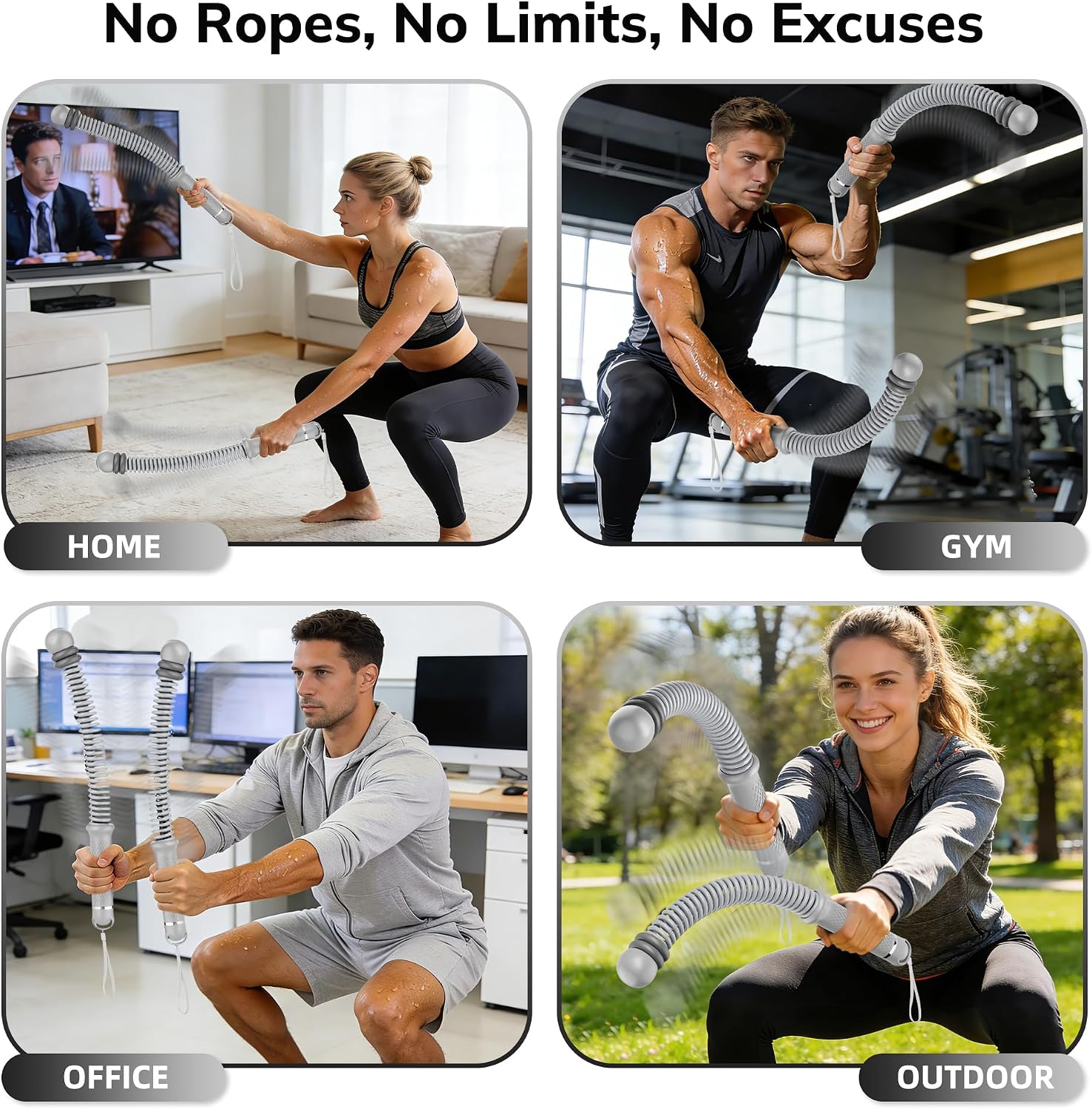 Thumbnail 6 de OQLXUW Ropeless Battle Rope, Weighted Cordless Trainer with Adjustable Resistance
