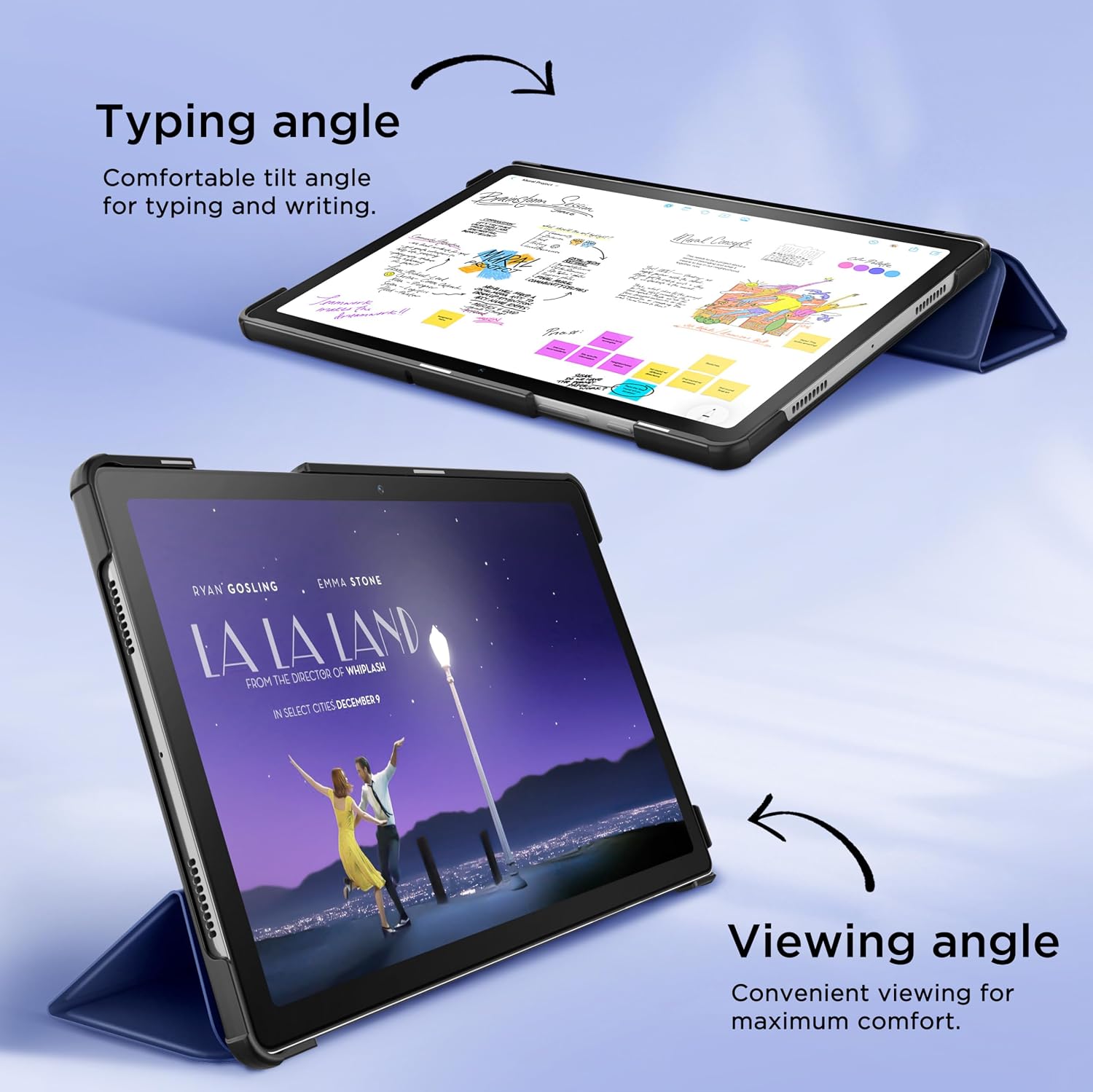 Detalle de EasyAcc Hülle für Samsung Galaxy Tab A11+ / A9+ 11 Zoll (2025) – Ultradünn mit Standfunktion & Auto Sleep/Wake, Dunkelblau