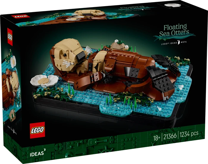 Detalle de LEGO Ideas Treibende Otter 21366 – ein beruhigendes Bauprojekt für Sammler und Dekoration
