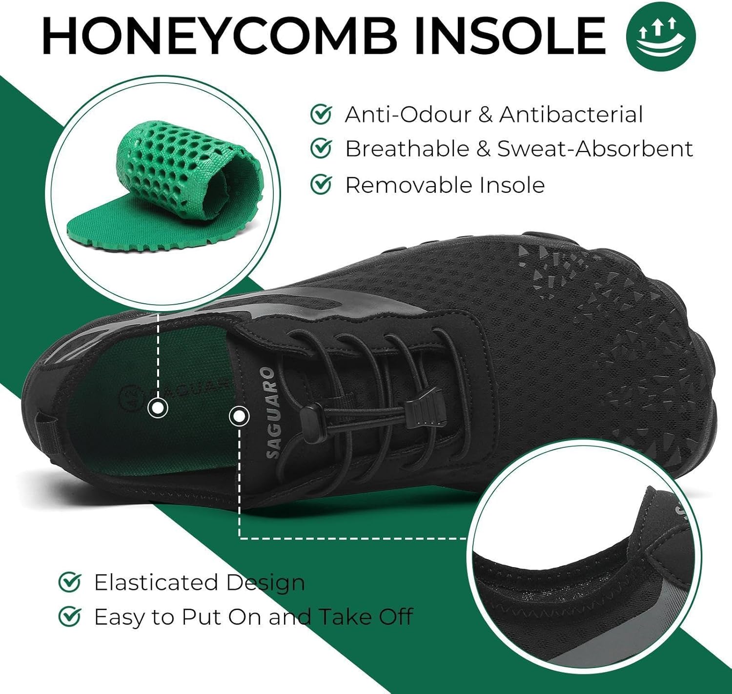 Thumbnail 3 de SAGUARO Water Shoes for Women and Men – Lightweight, Quick-Dry Aqua Shoes for Beach, Surfing and Water Sports