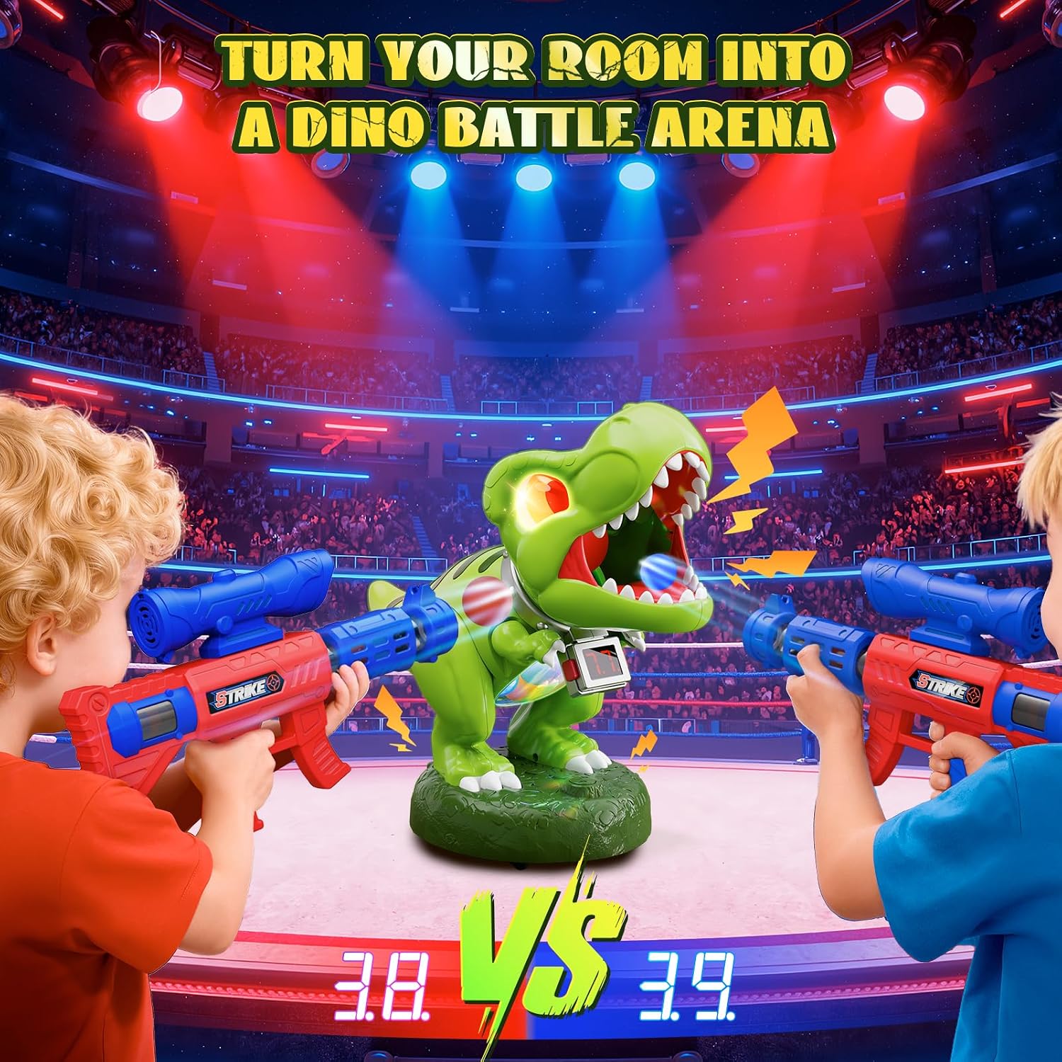 Thumbnail 4 de Realistic Dinosaur Moveable Shooting Toys 2-pack
