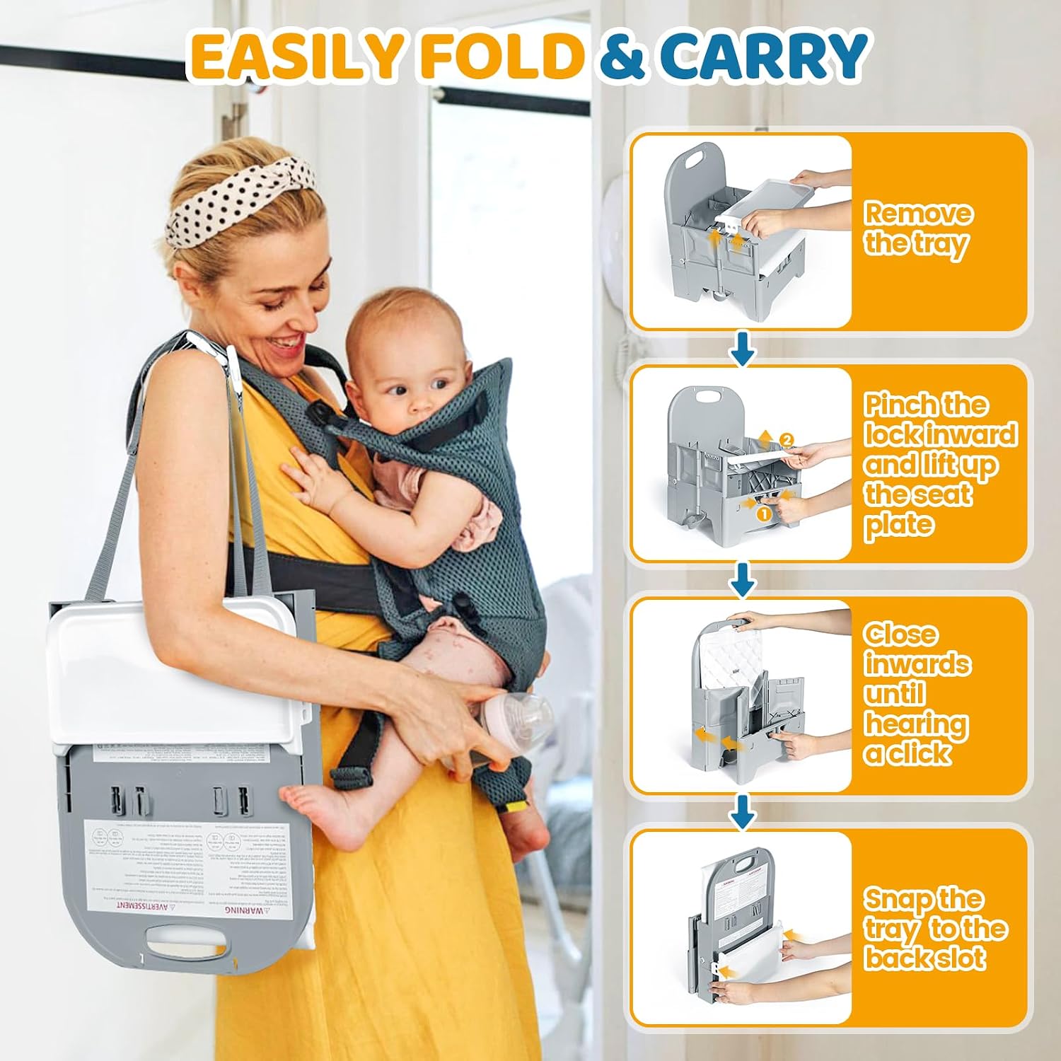 Thumbnail 3 de Orzbow Foldable Toddler Booster Seat 15kg