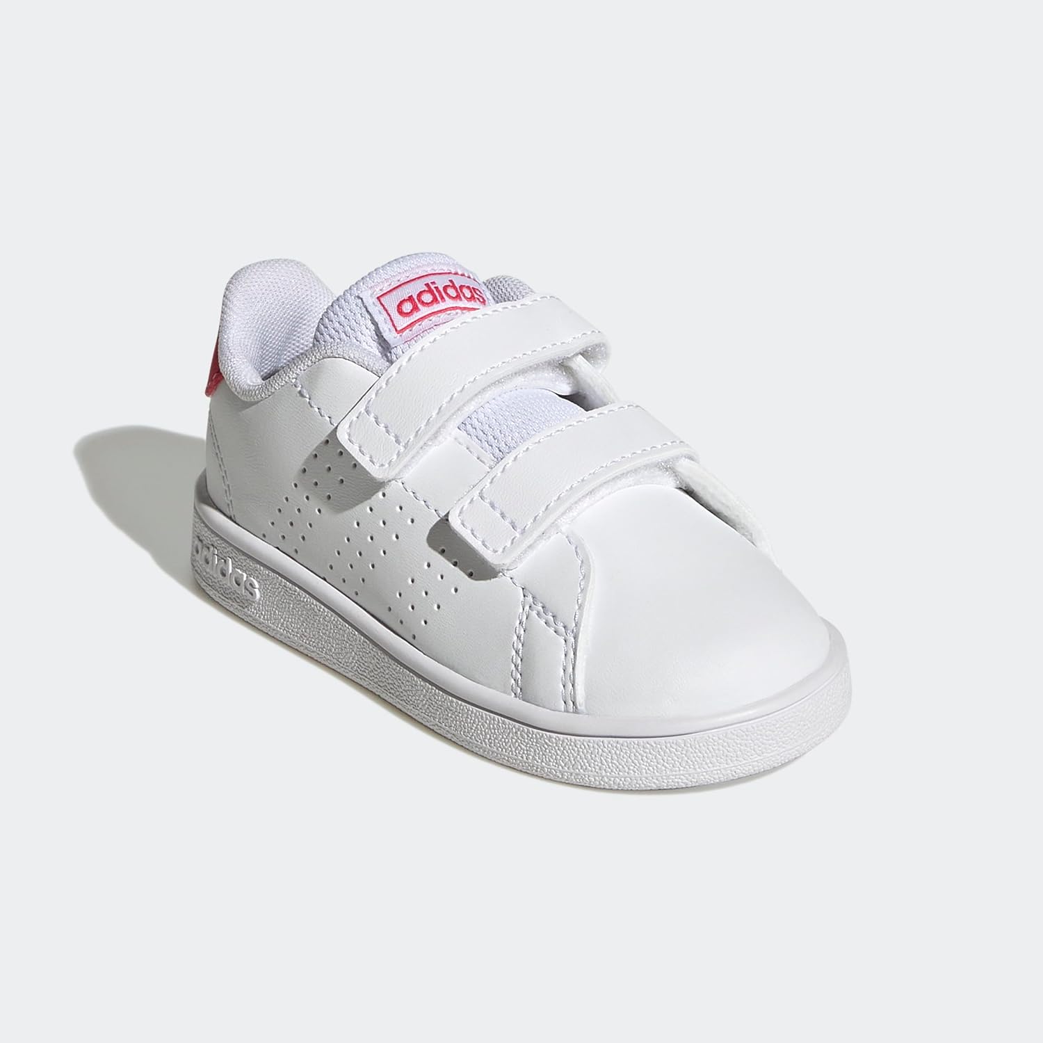Thumbnail 3 de Adidas Bimbi 0-24 Advantage Lifestyle Court Two Hook-And-Loop Shoes – Cloud White / Real Pink / Core Black, 27 EU