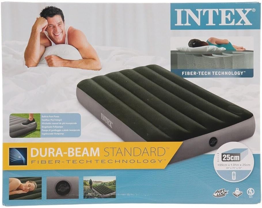 Detalle 2 de INTEX Colchón Inflable con Hinchador Fiber-Tech Downy 99x191 cm