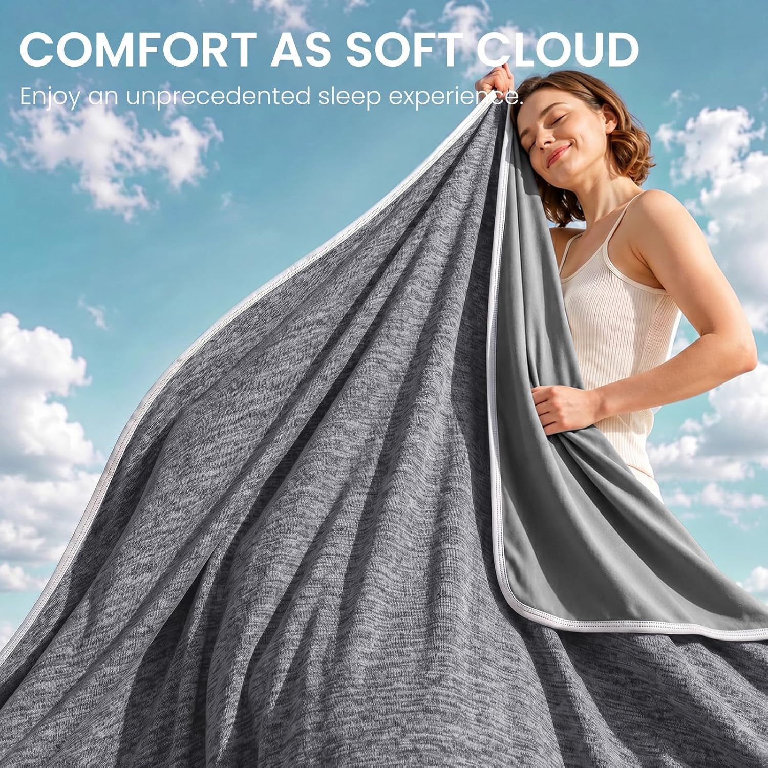Detalle de Topcee Cooling Blanket (90"x90") Queen Size Arc-chill Cooling Fiber for Hot Sleepers