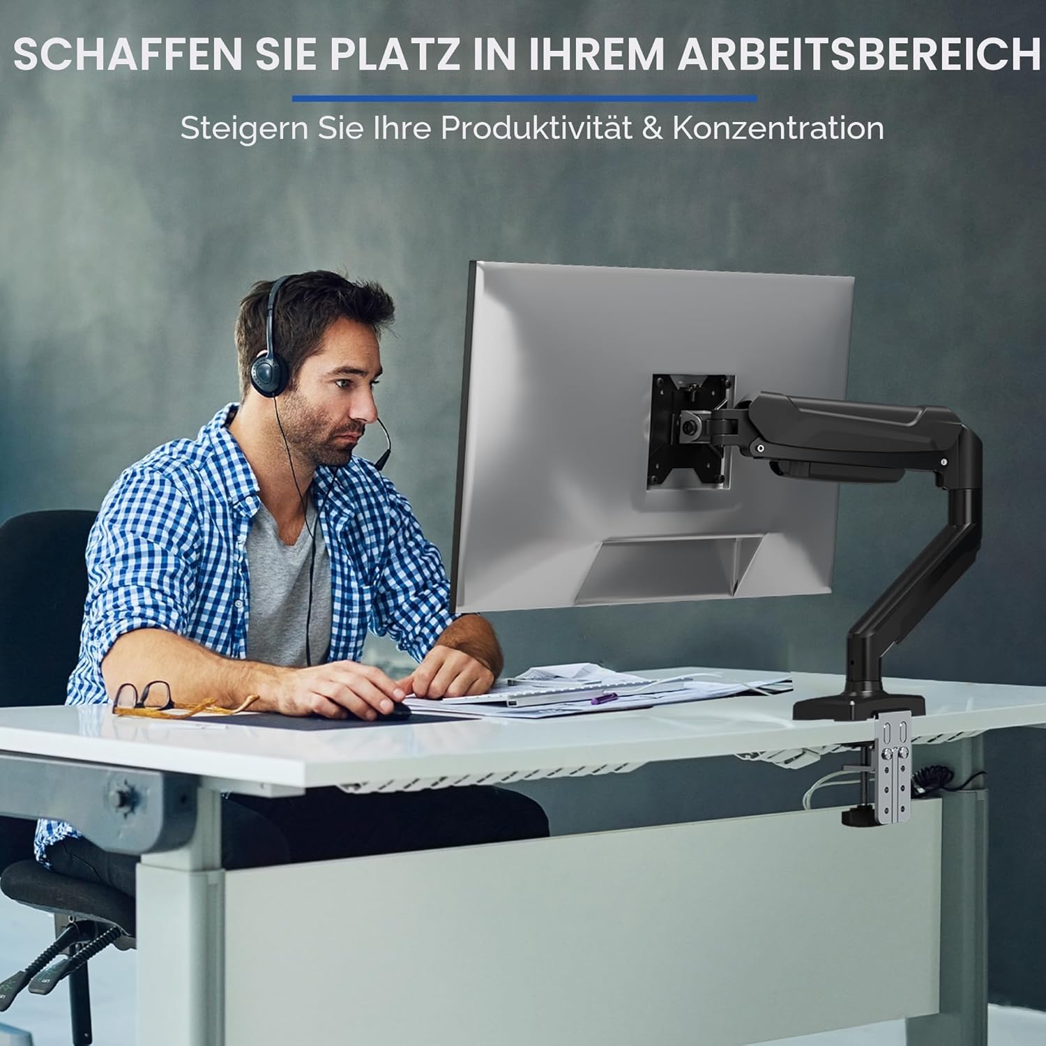 Thumbnail 5 de BONTEC Monitorarm 15–32 Zoll mit Gasfeder