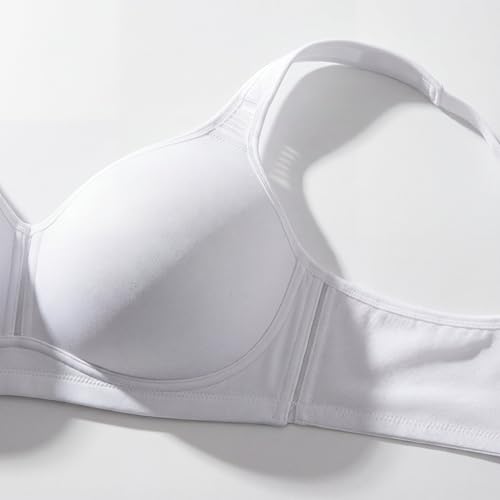 Detalle 1 de Selene Elvira: Sujetador Reductor sin aros ni relleno, banda anatómica, tirantes anchos en color Blanco 105D