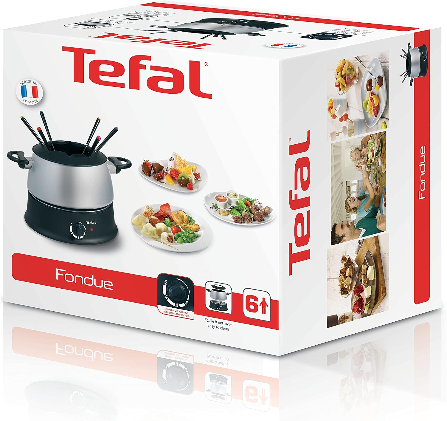 Detalle de Tefal Multi Caquelon EF3000.10 fondueapparaat voor 6 personen met antiaanbaklaag