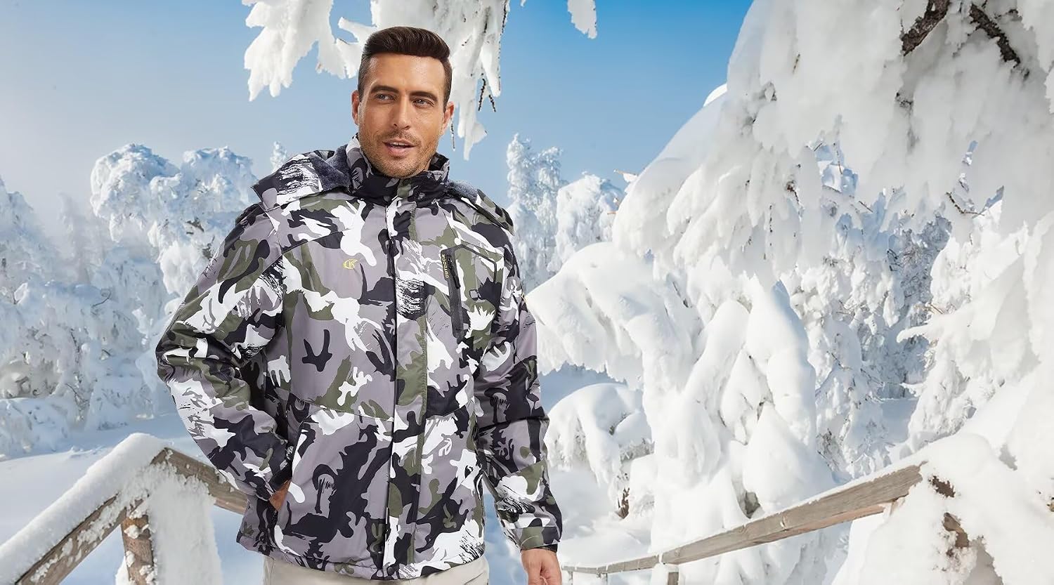 Thumbnail 1 de QPNGRP Mens Waterproof Ski Jacket