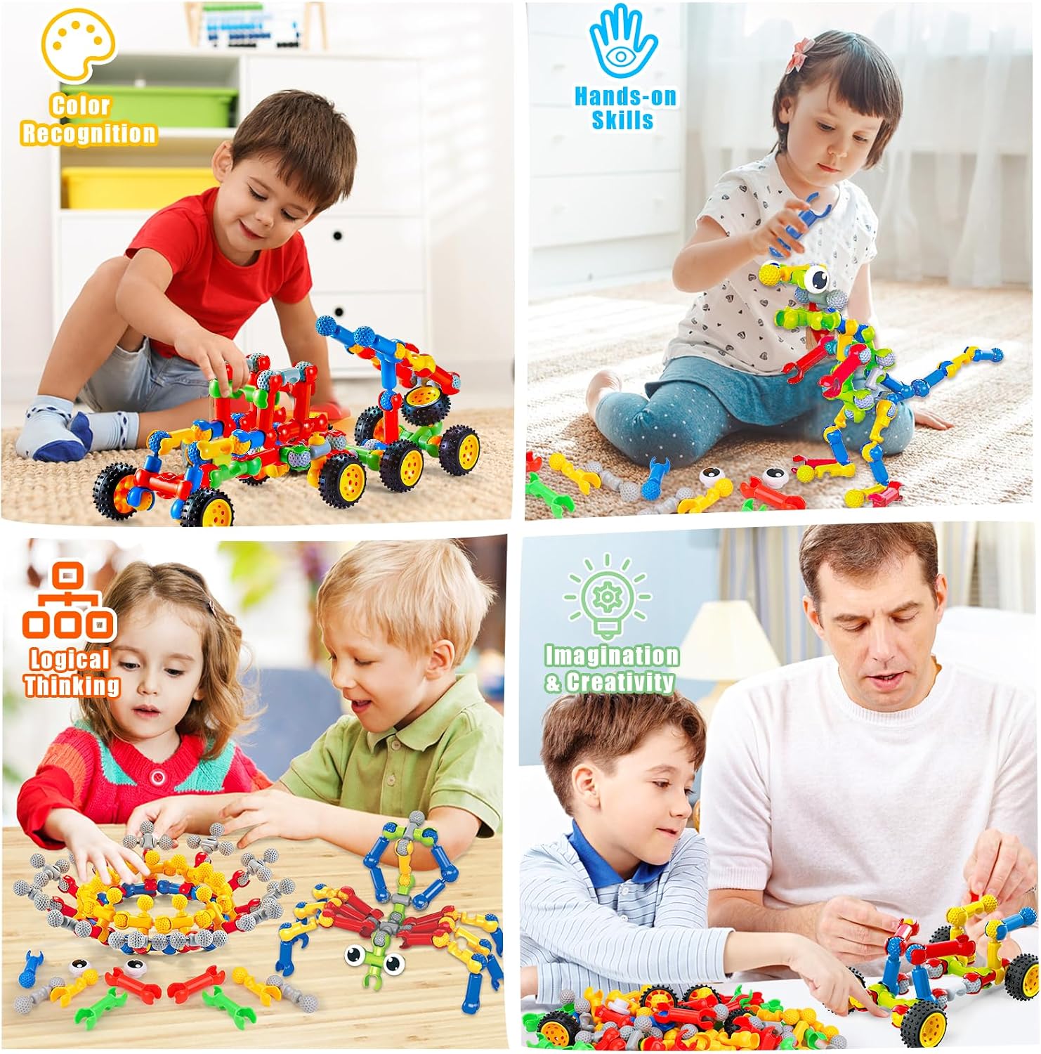 Thumbnail 4 de Kids STEM Building Blocks 125Pcs