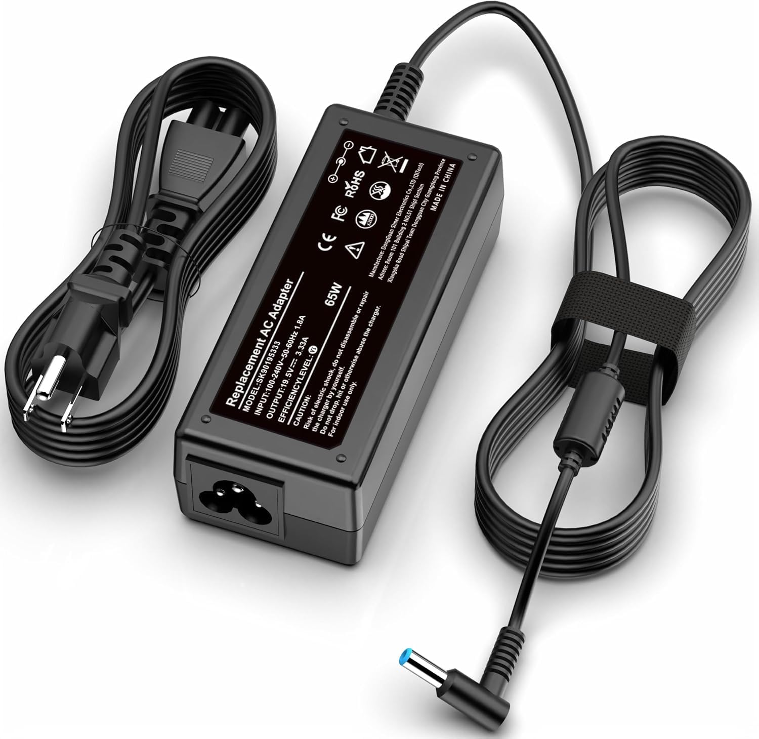 Detalle de TUXIFPKU 65W/45W Laptop Charger with 4.5 x 3.0 mm Smart Blue Tip