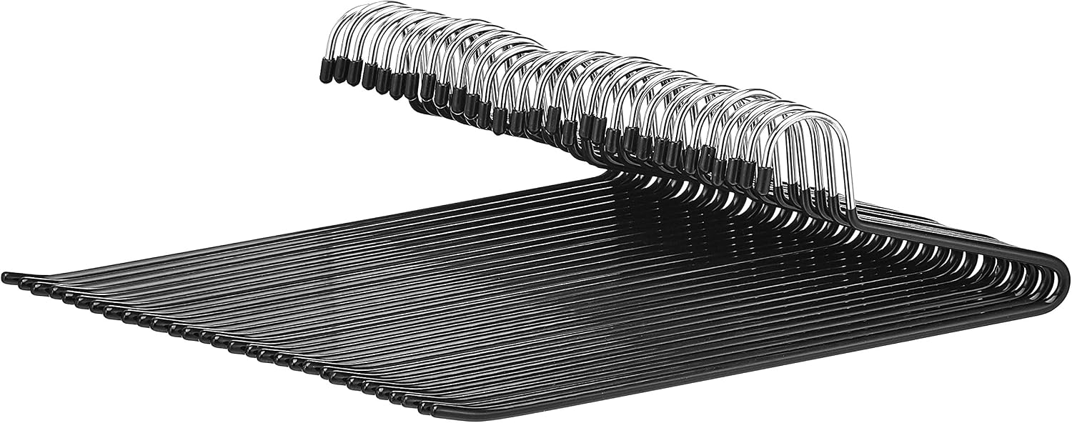 Detalle de Amazon Basics Hosenbügel – 30er-Pack, verchromt, offener Rand