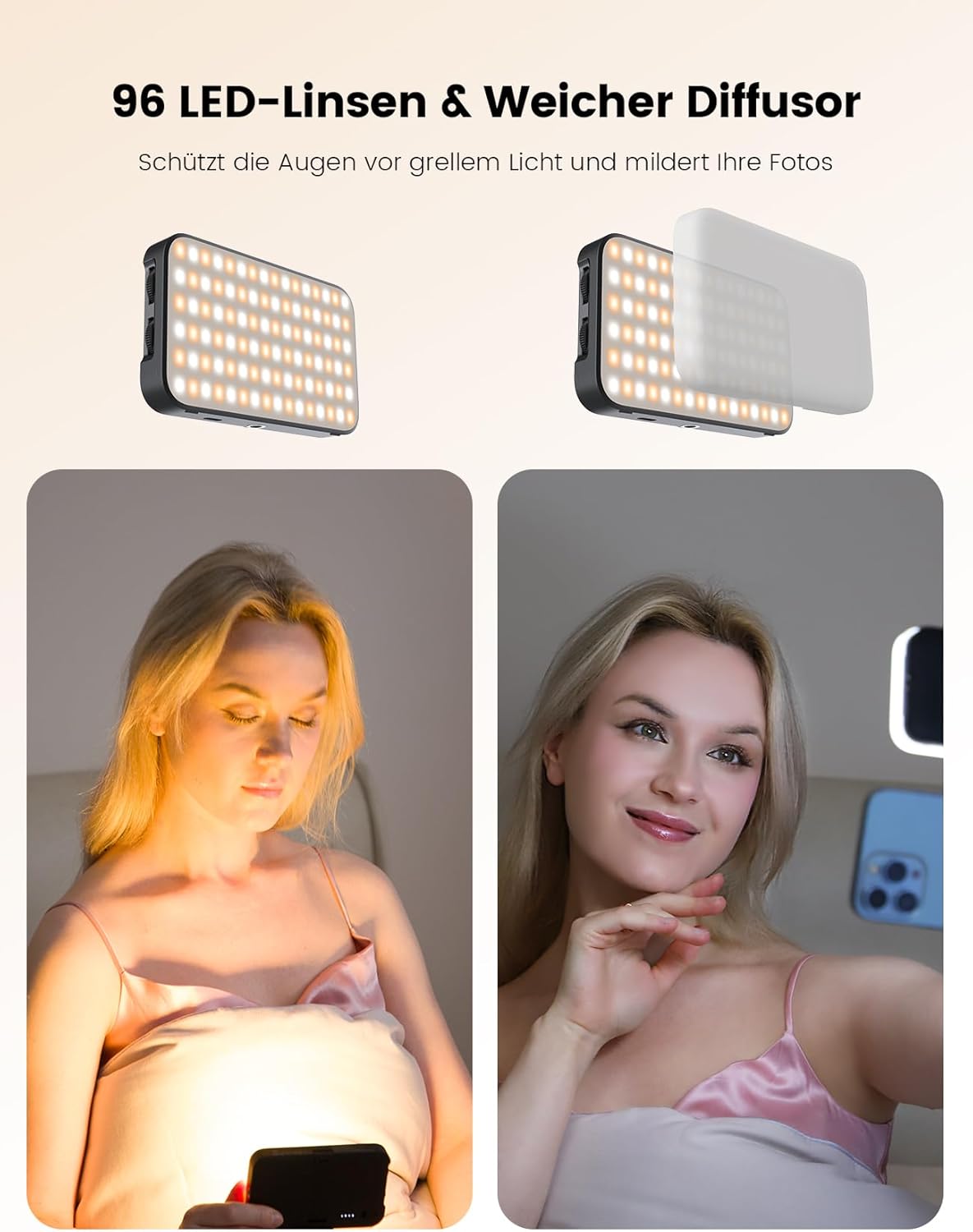 Thumbnail 2 de ANXRE Selfie Licht 96 LEDs – Clip-Fill für Handy