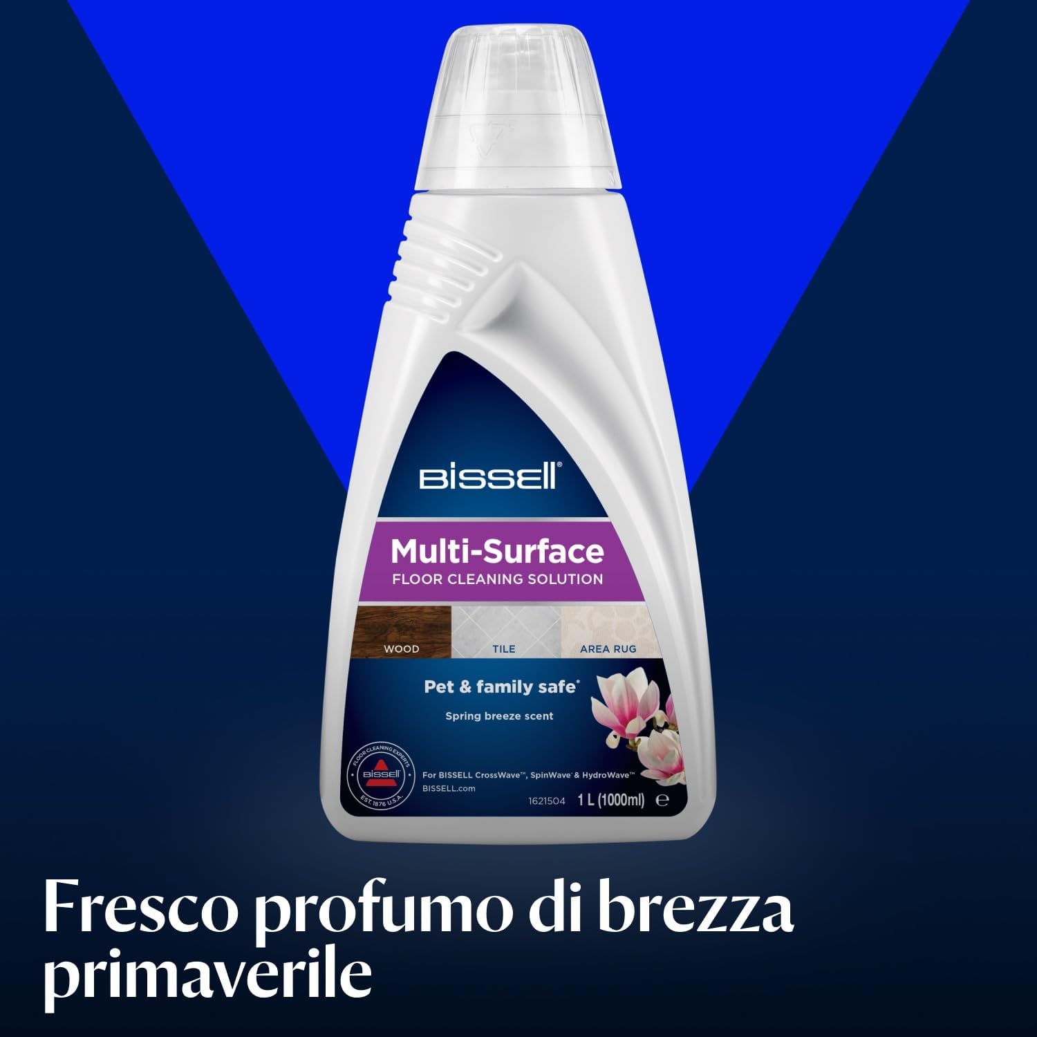 Detalle de BISSELL Multisuperficie: detergente per pavimenti (3 x 1 L) per CrossWave e SpinWave