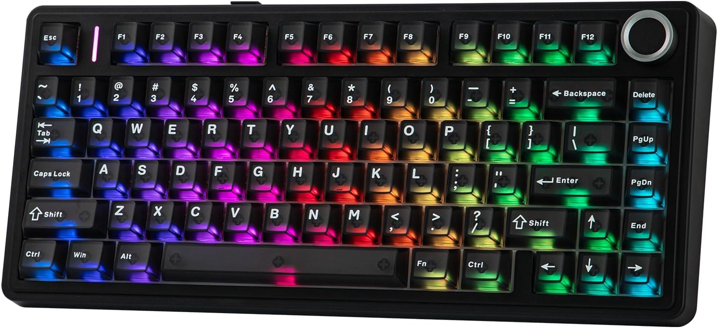 Detalle de EPOMAKER X Aula F75 75% Wireless Gaming Keyboard (Pink) — Compact, Quiet, and Fully Customizable