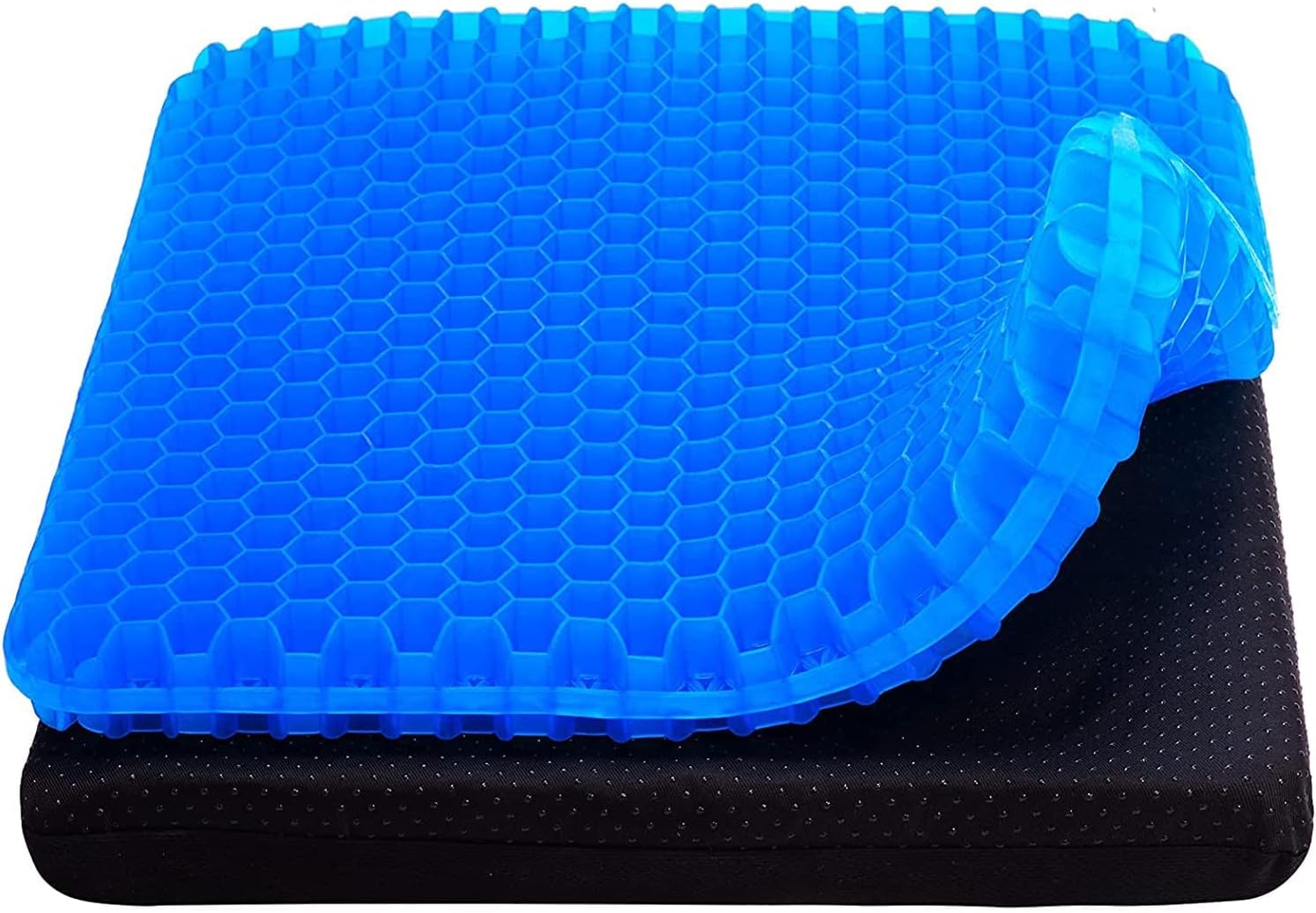 Detalle de 2022 NewLarge Gel Seat Cushion with Honeycomb Design: Double Thick Gel for Pain Relief