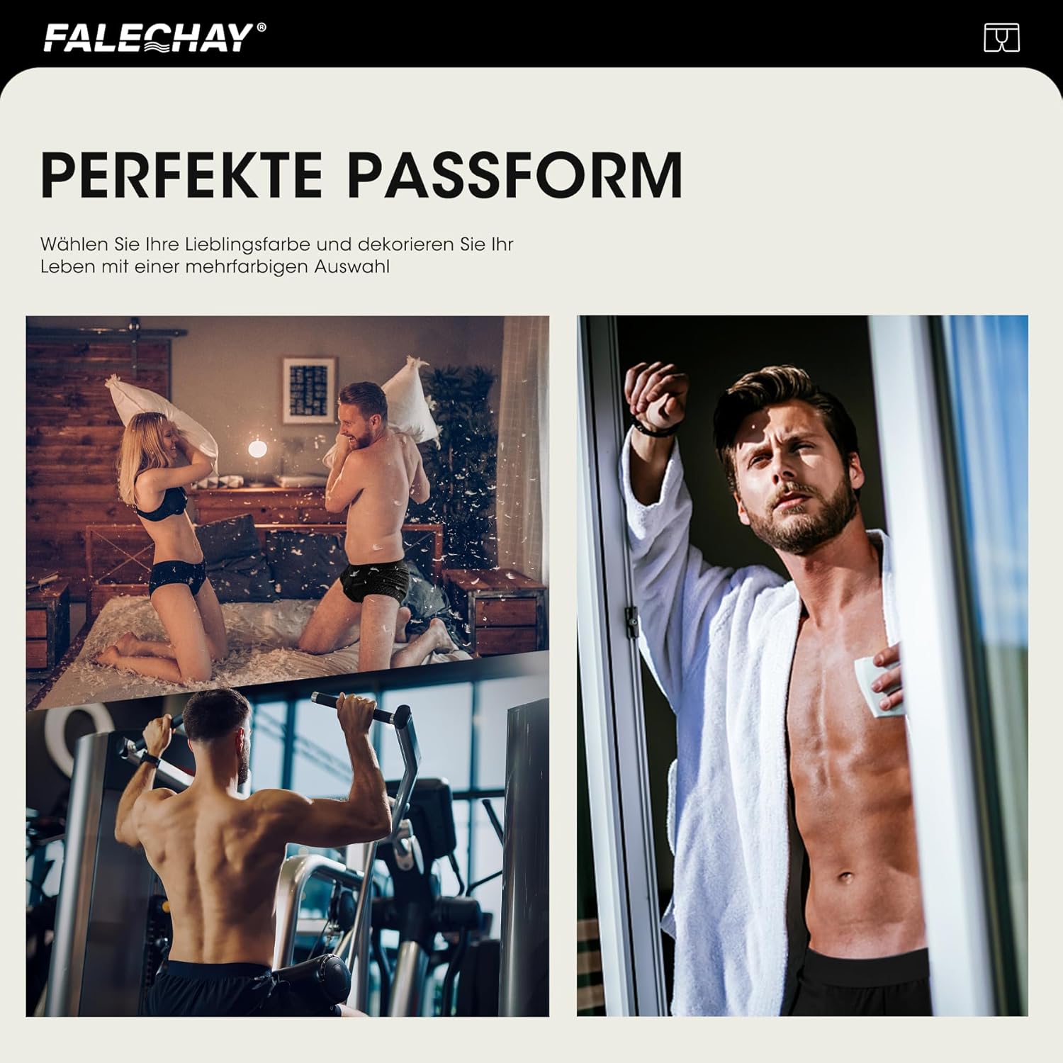 Thumbnail 1 de Falechay Boxershorts Herren im 6er-Pack – Baumwolle ohne kratzende Etiketten (Gr. S–3XL)