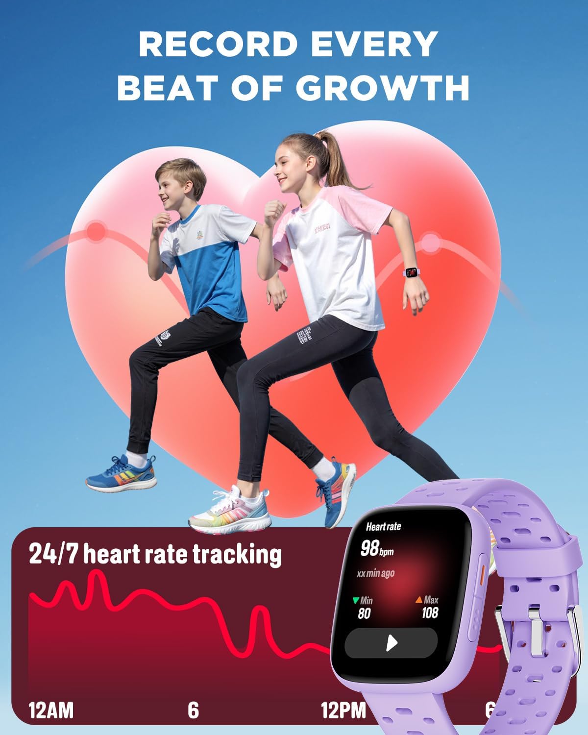 Detalle de BIGGERFIVE Kids Smart Watch 1.8-inch AMOLED