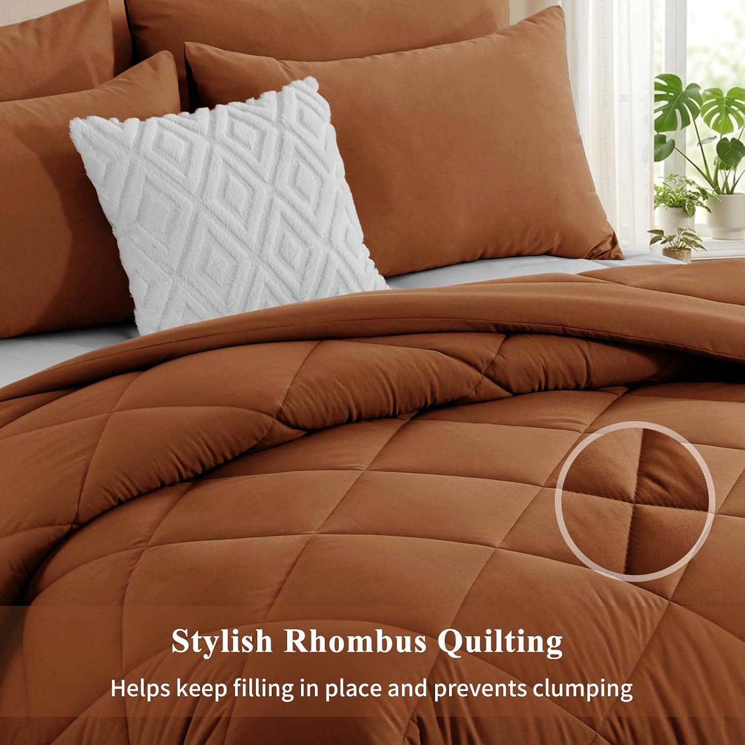 Thumbnail 4 de Tifschlaf Coverless Duvet Super King Size 10.5 Tog – All‑Season, 260x220cm in Burnt Orange