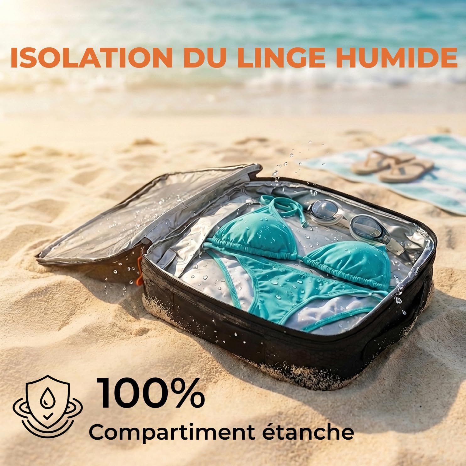 Detalle de LOONARA Woreczki Kompresyjne 10 sztuk – cubes et sacs de rangement 420D PU pour valises et sacs à dos