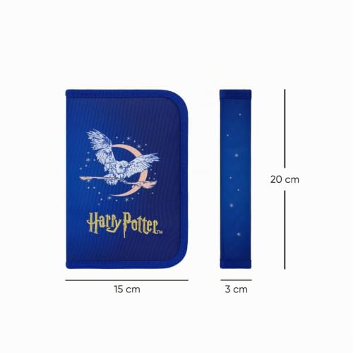 Detalle 1 de Baagl Federmäppchen für Mädchen & Jungen – Hogwarts Hedwig Etui mit großem Hauptfach (20 × 15 × 3 cm)