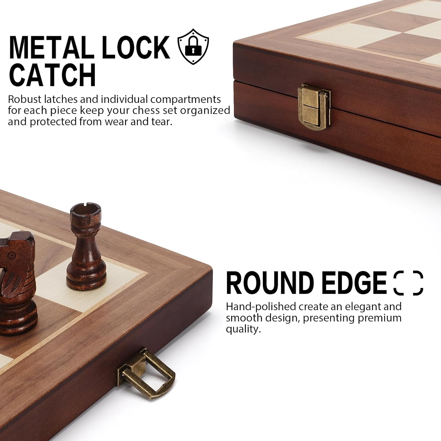 Thumbnail 5 de Magnetic Chess Set 15" Travel Board 🎲