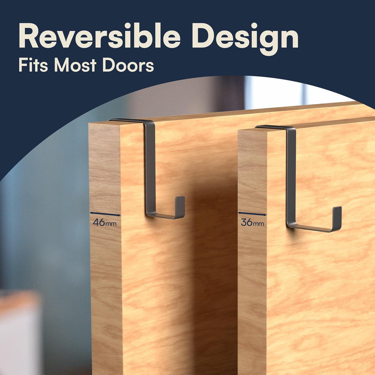 Detalle 2 de Tydi Compact Over Door Hanger – 6 kg capacity 〉