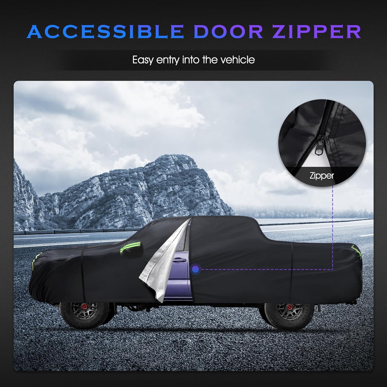 Thumbnail 4 de Car Cover Custom Fit for Toyota Tacoma 2005-2023 — 6 Layers, All-Weather Waterproof Truck Cover