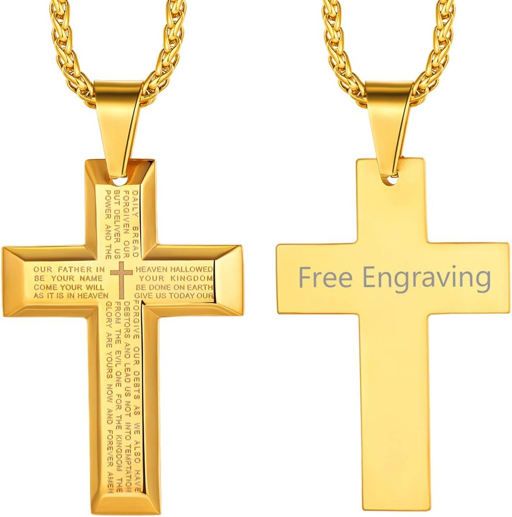 Thumbnail 6 de Richsteel Kreuz-Kette für Herren – verstellbare Halskette mit Kreuzanhänger, Edelstahl in Silber/Gold/Schwarz