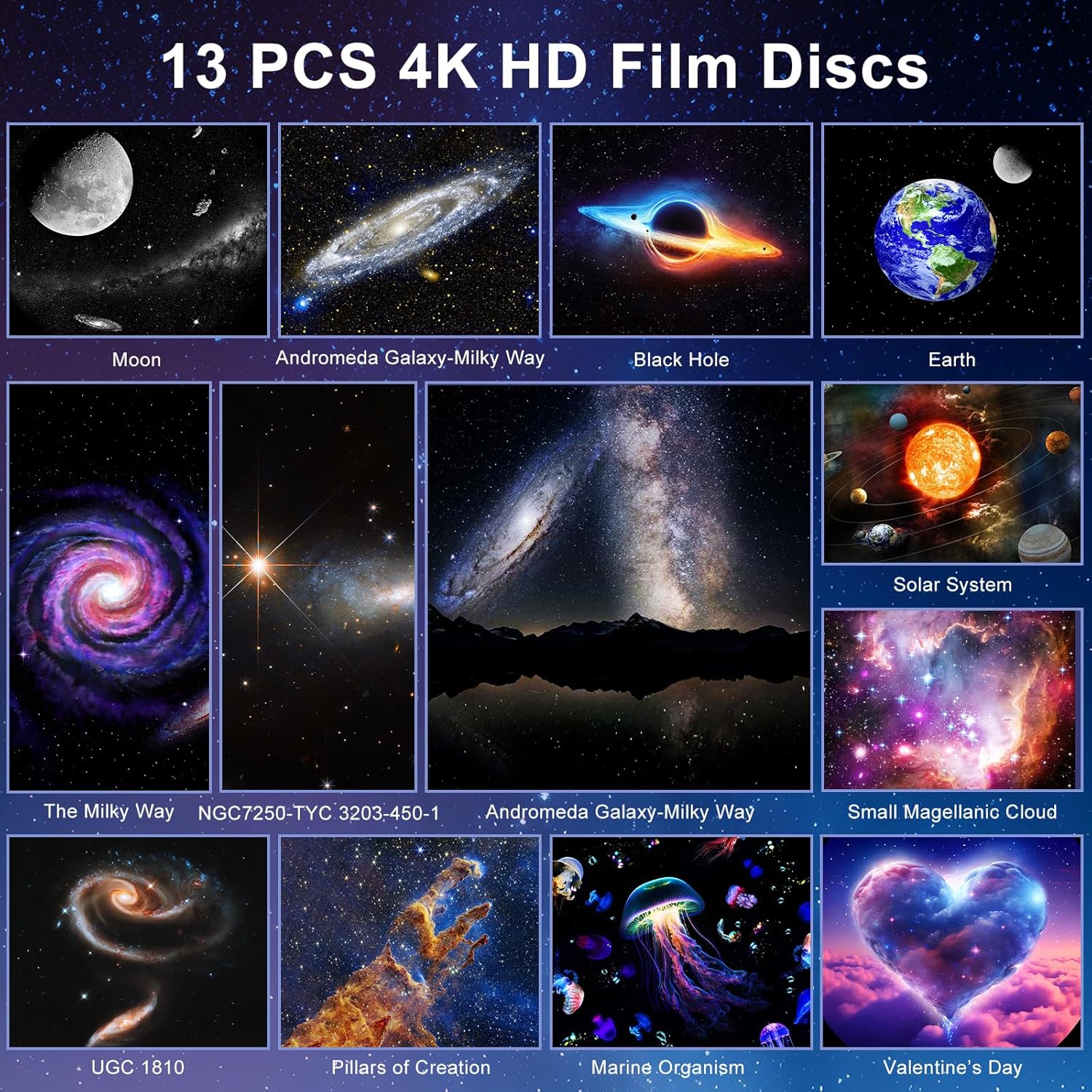 Detalle 2 de Proyector Estrellas 4K HD con 13 discos