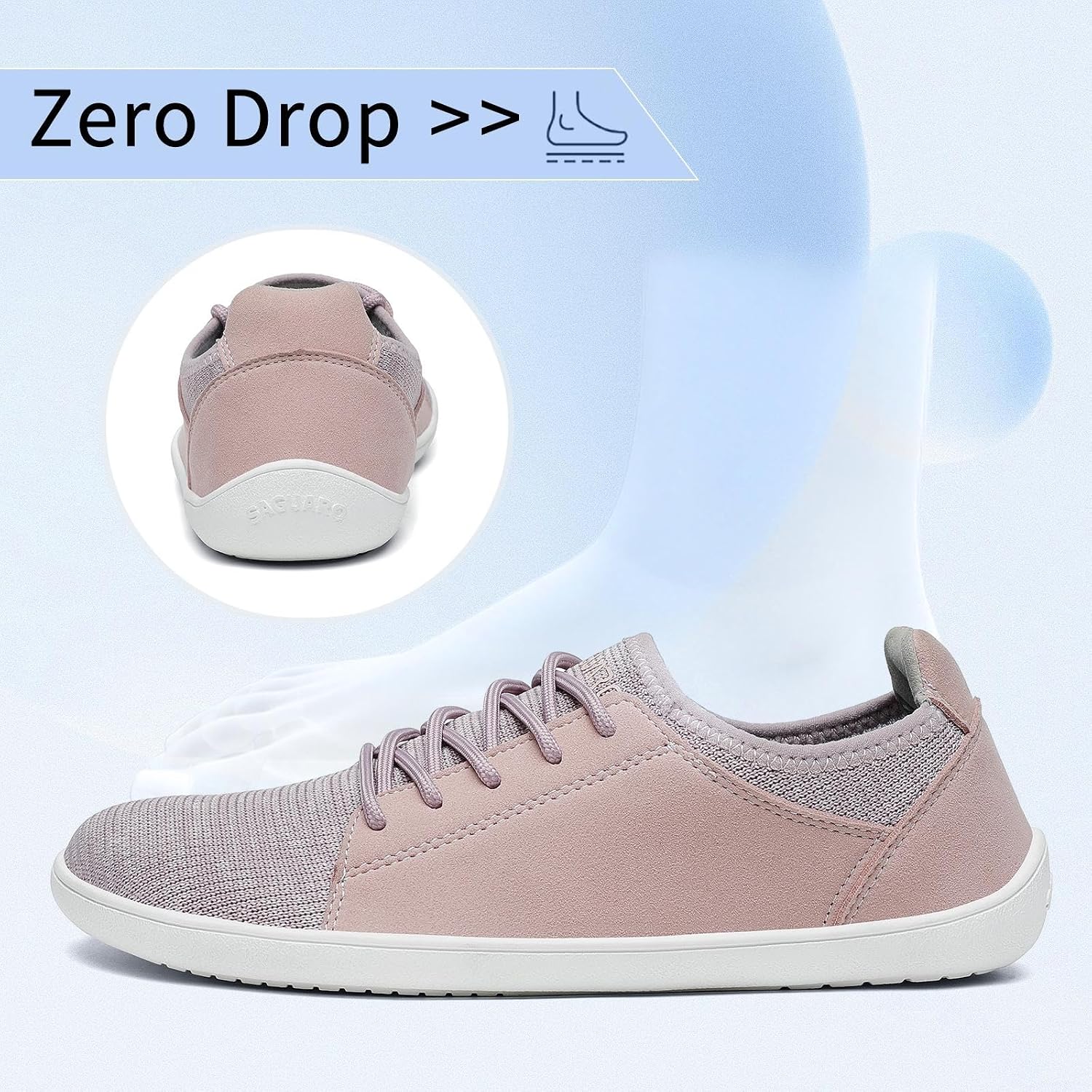 Detalle de SAGUARO Uomo Donna Minimaliste Barefoot Luck III-Casual: Scarpe leggere, traspiranti e flessibili per camminare