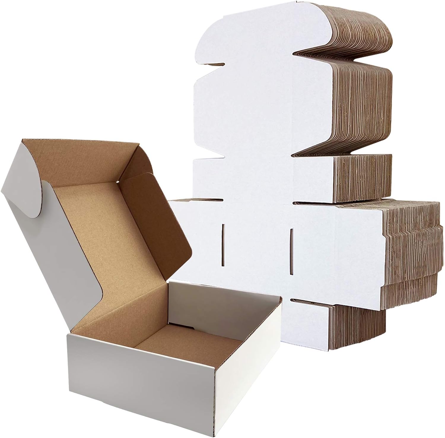Thumbnail 6 de RLAVBL 25 Pack Small White Corrugated Shipping Boxes (280x204x51 mm)