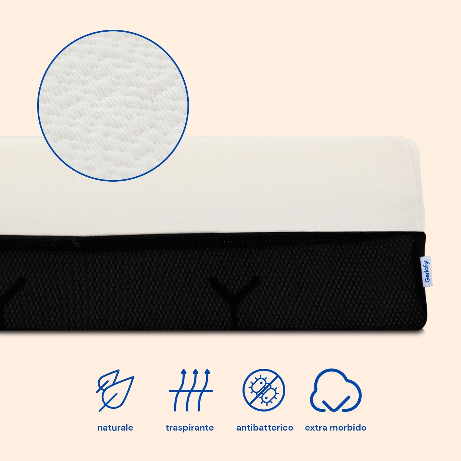 Detalle de Geriafy Materasso singolo 105x200 in Memory Foam: comfort dallo memory foam con cotone fresco