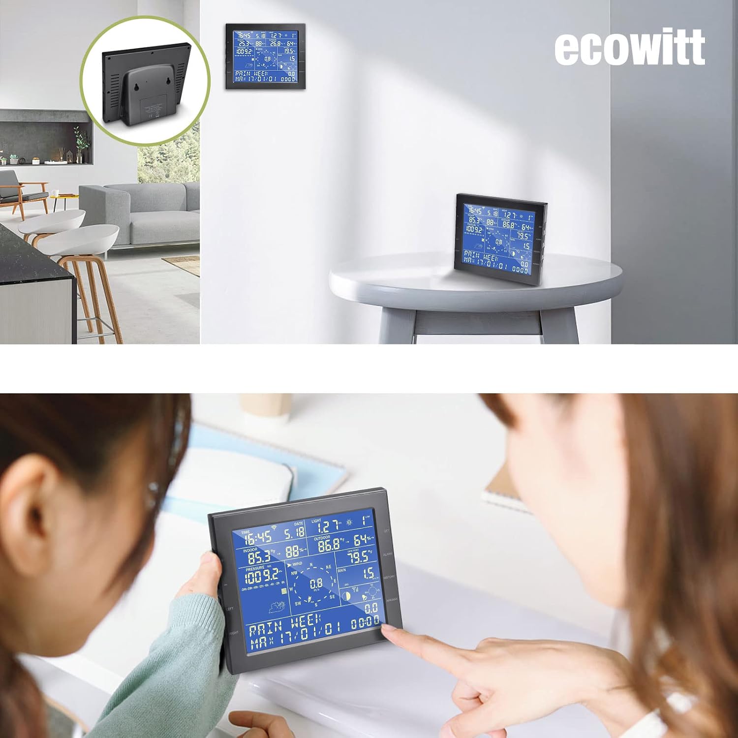 Thumbnail 6 de ECOWITT WS2320BU Wi-Fi Weather Station with 7-in-1 Solar Sensor