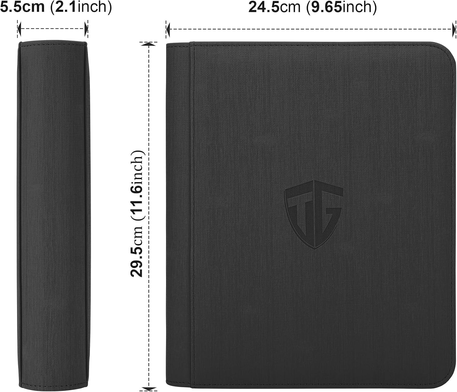 Detalle 2 de TCGUARD トップローダーバインダー 3インチ x 4インチ対応・112枚以上収納、PUカバー