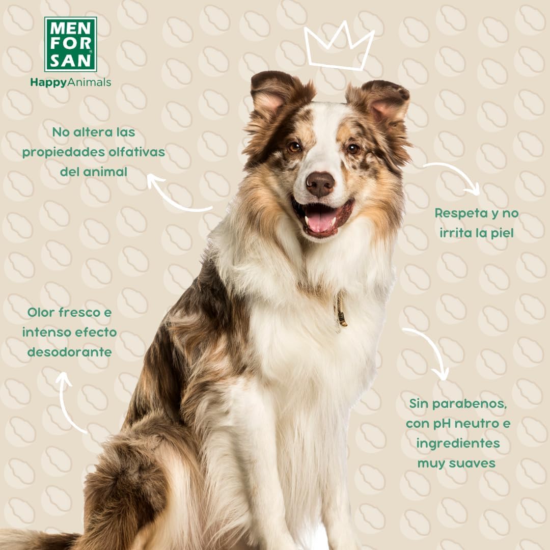 Detalle 2 de Menforsan Coconut Cologne Acqua per Cani – Confezione da 3 × 125 ml (profumo cocco, senza alcol)