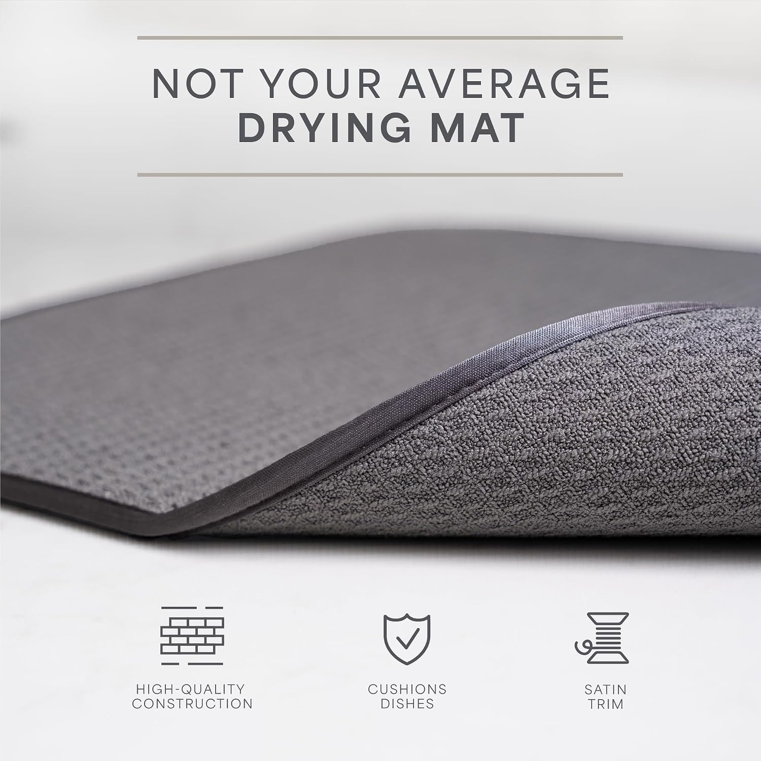 Thumbnail 3 de S&T INC. Dish Drying Mat XL 18" x 24" absorbent kitchen mat 🧽