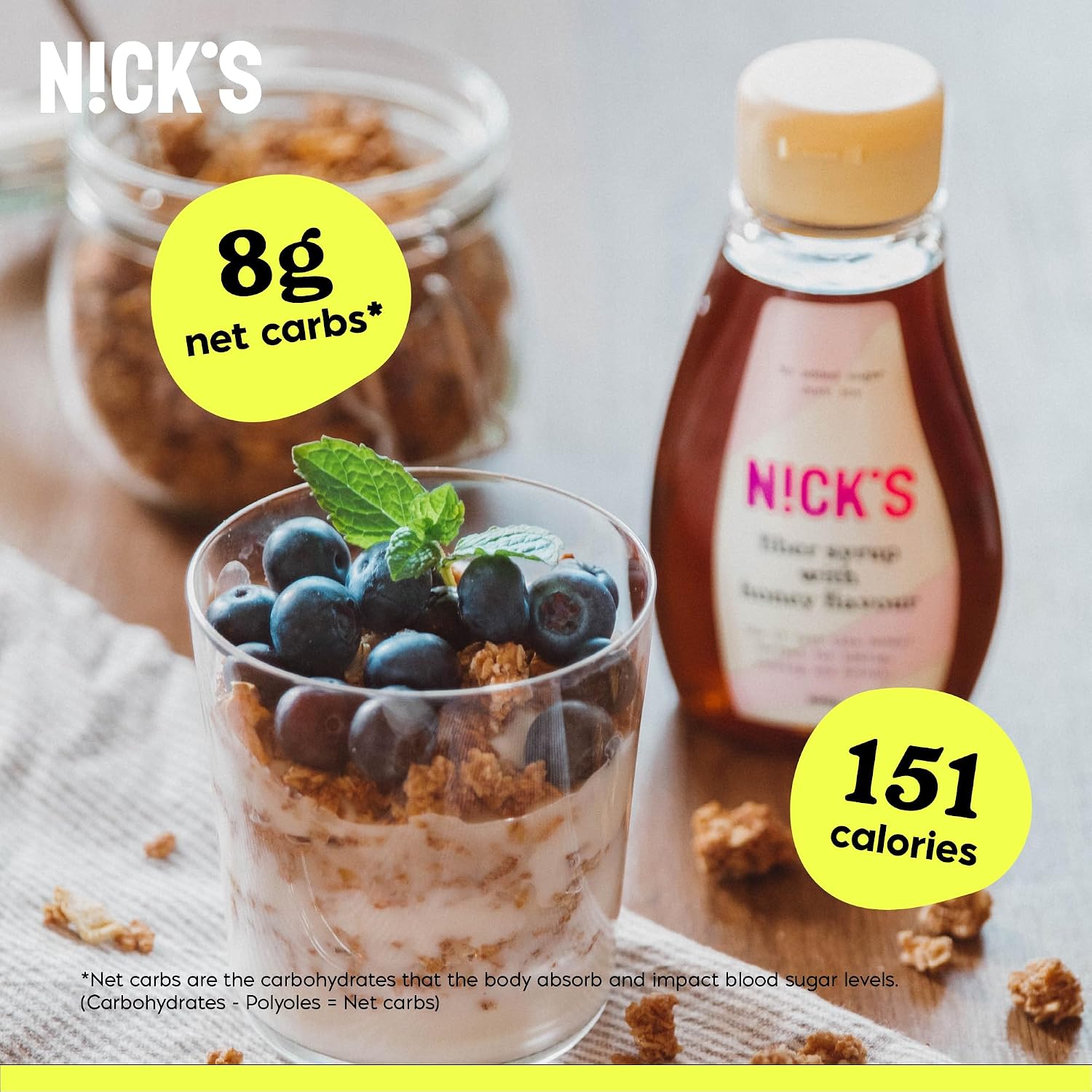 Detalle de N!CK'S Fiber Syrup with Maple Flavour, 300g Sugar Alternative