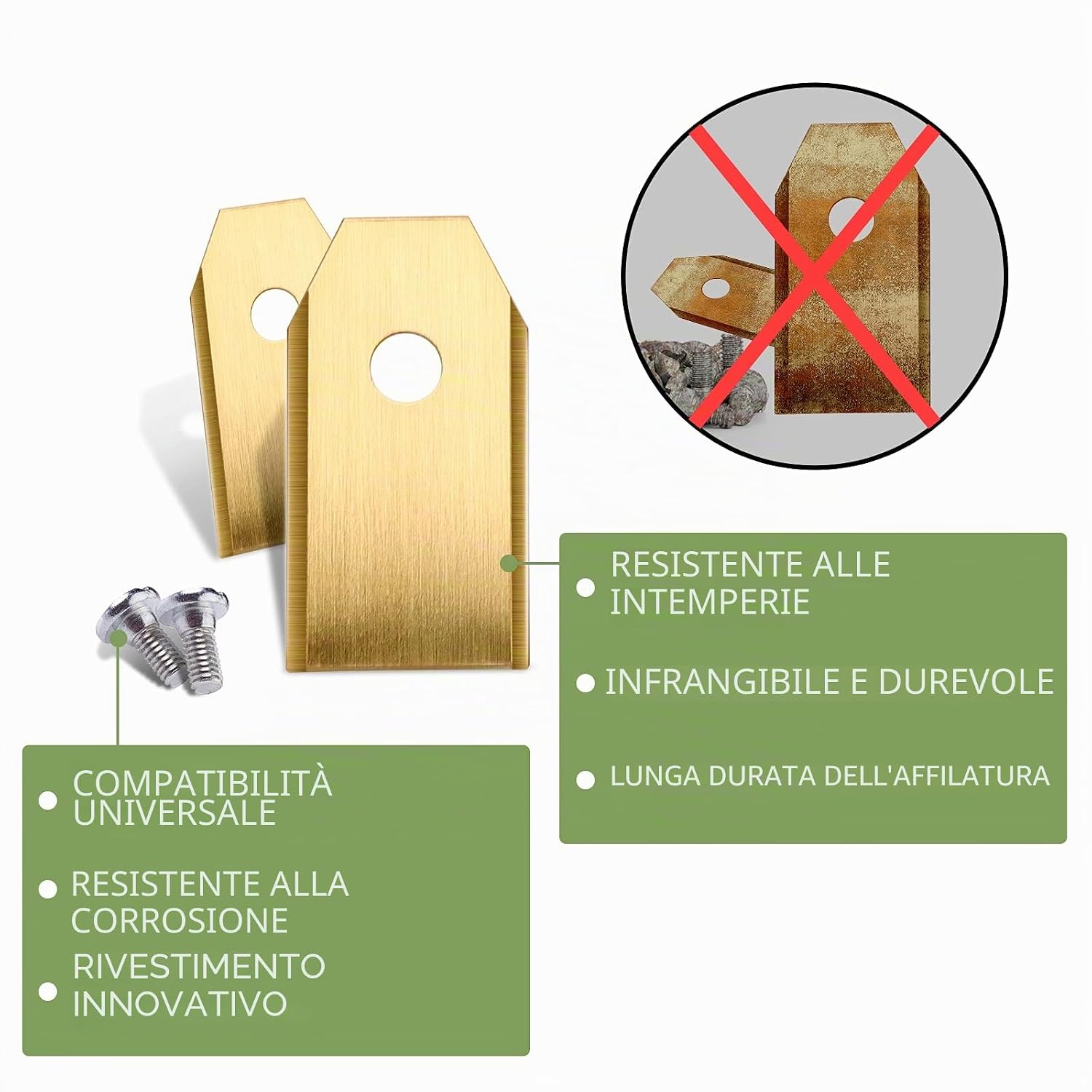 Detalle de TBoonor 30x Lame per Robot Tagliaerba – Lame di ricambio per Husqvarna Automower, compatibilità estesa e viti antiruggine