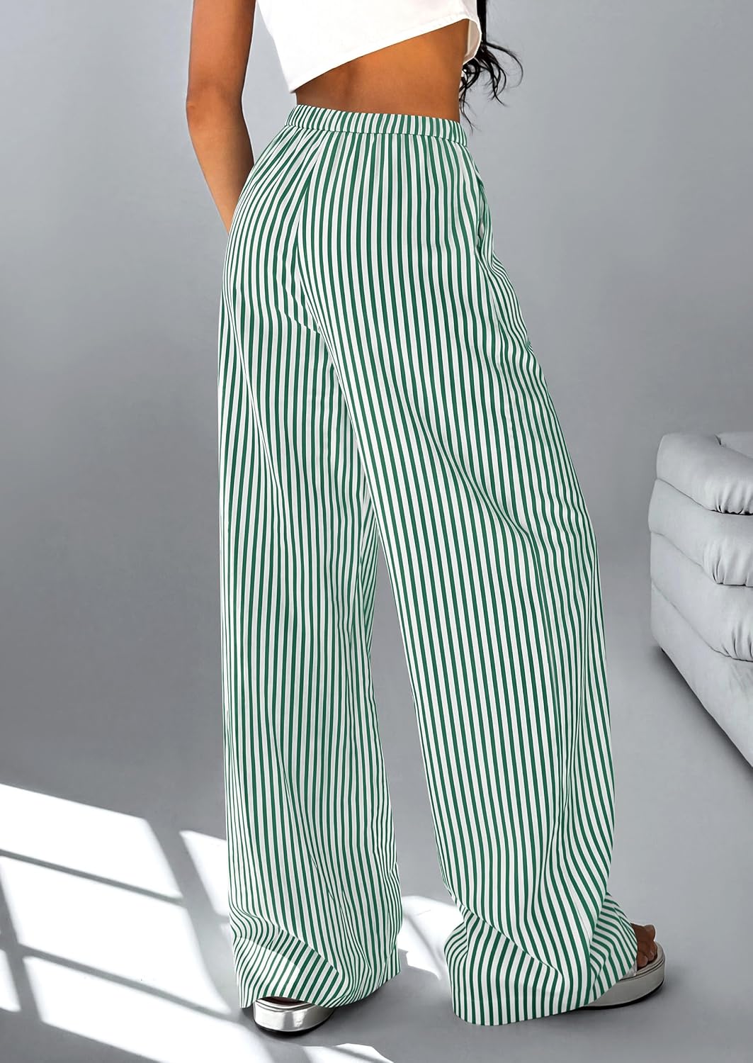 Detalle de PRETTYGARDEN Women's Palazzo Pants