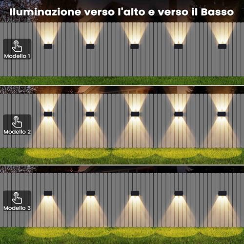 Detalle de IIRARA Lampada Solare da Esterno 4P - Illuminazione Bianco Caldo, IP67, 100LM