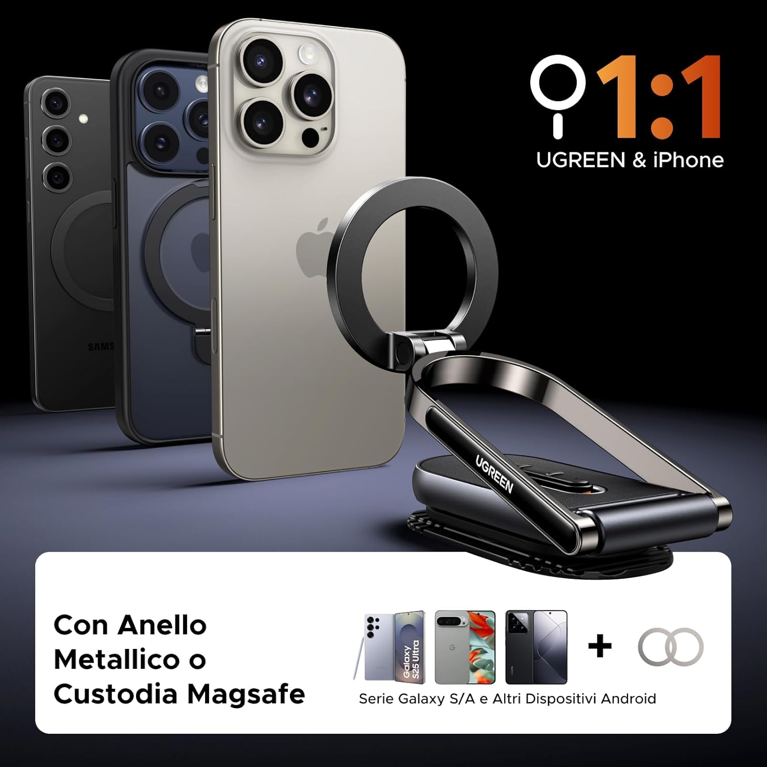 Thumbnail 6 de UGREEN Supporto magnetico MagSafe per auto pieghevole