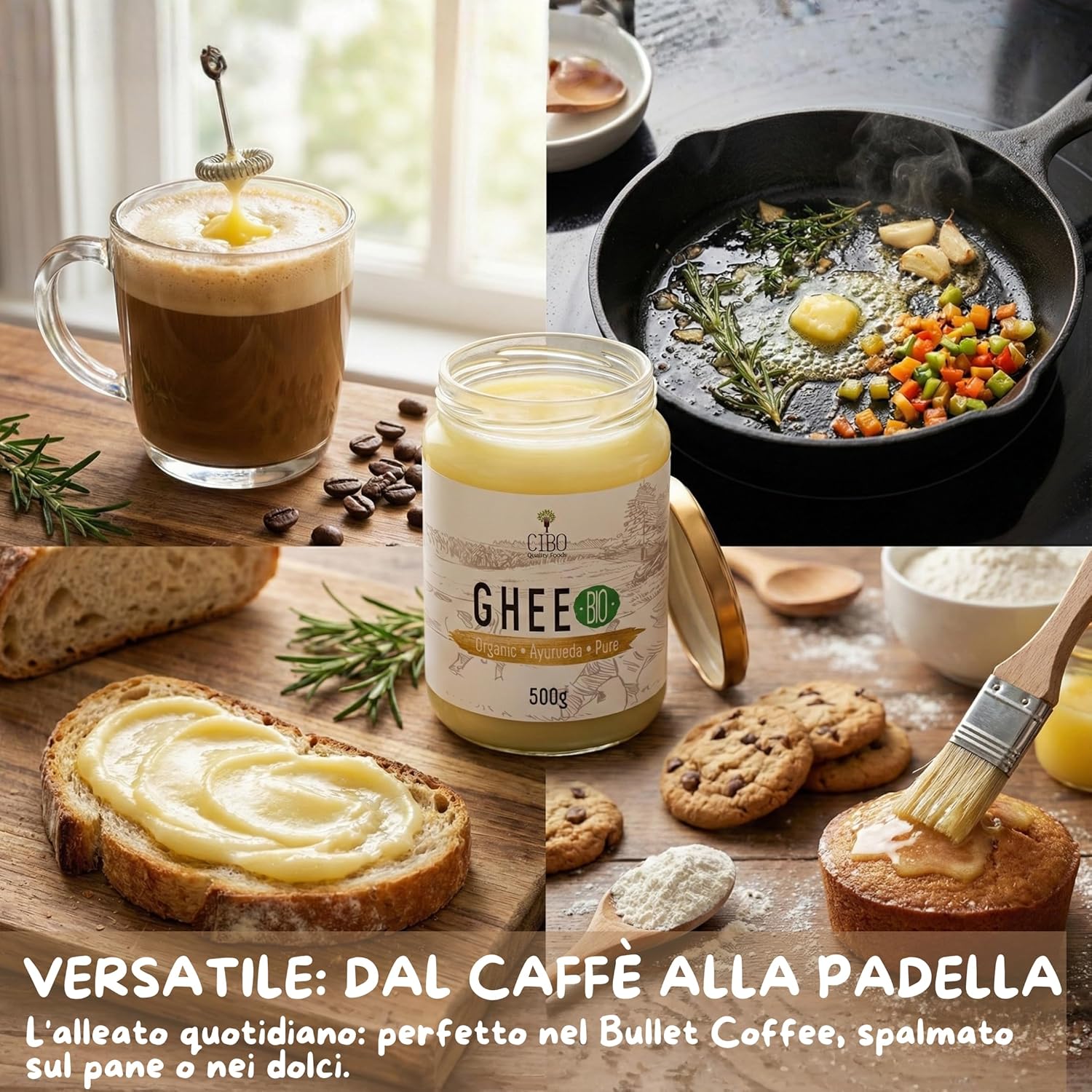 Thumbnail 6 de Cibo Burro Ghee Biologico 500g: latte di Parma e Reggio Emilia, alta temperatura e digeribilità
