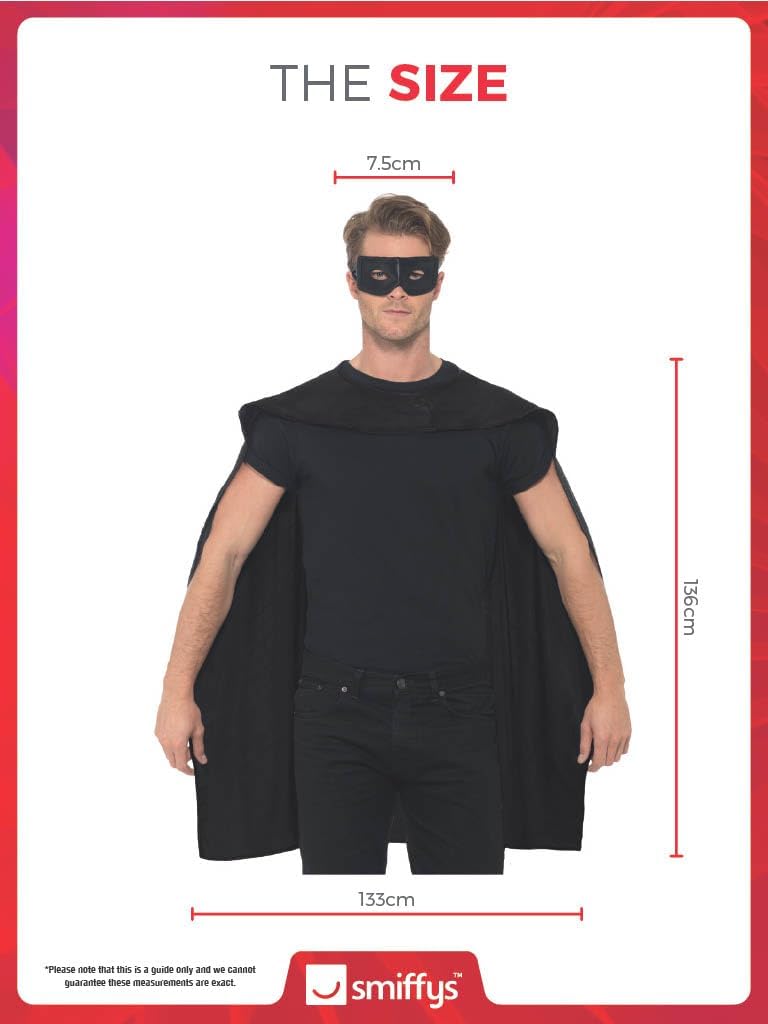 Thumbnail 5 de Smiffys Cape Red with Eyemask 1 Size