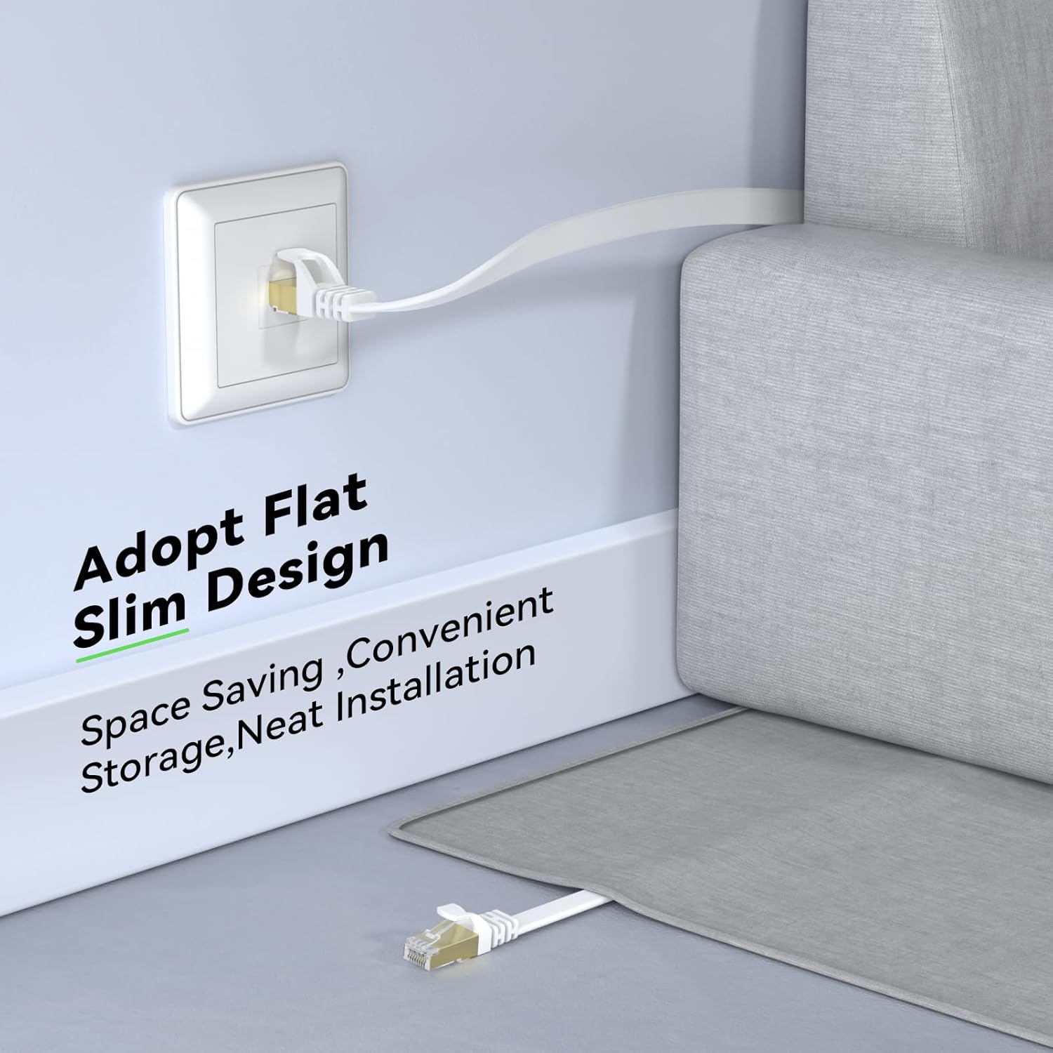 Thumbnail 3 de BUSOHE Cat 8 Ethernet-Kabel 15 m – Hochgeschwindigkeits-LAN-Kabel 📶