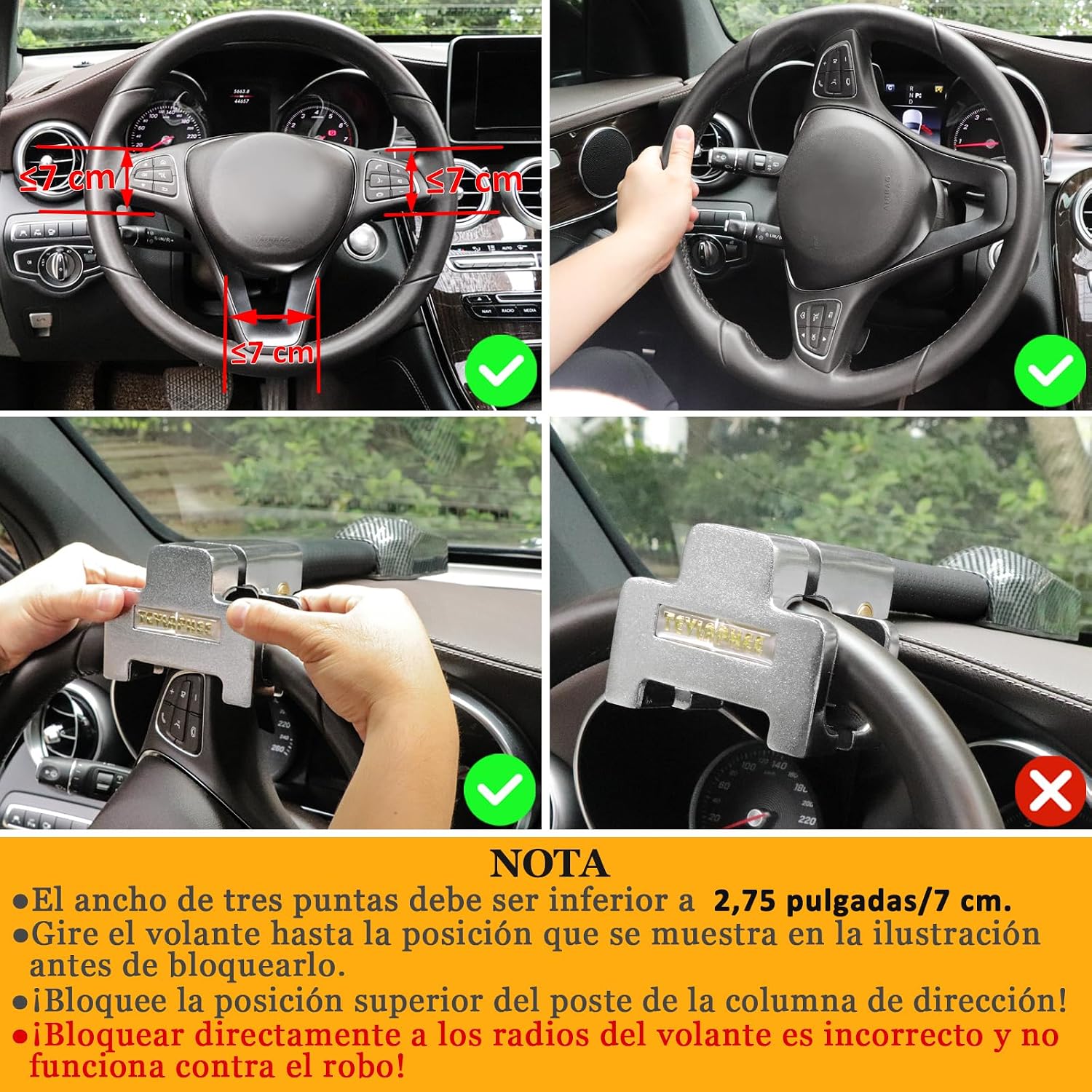 Thumbnail 5 de Tevlaphee Antirrobo Coche con Alarma 120dB