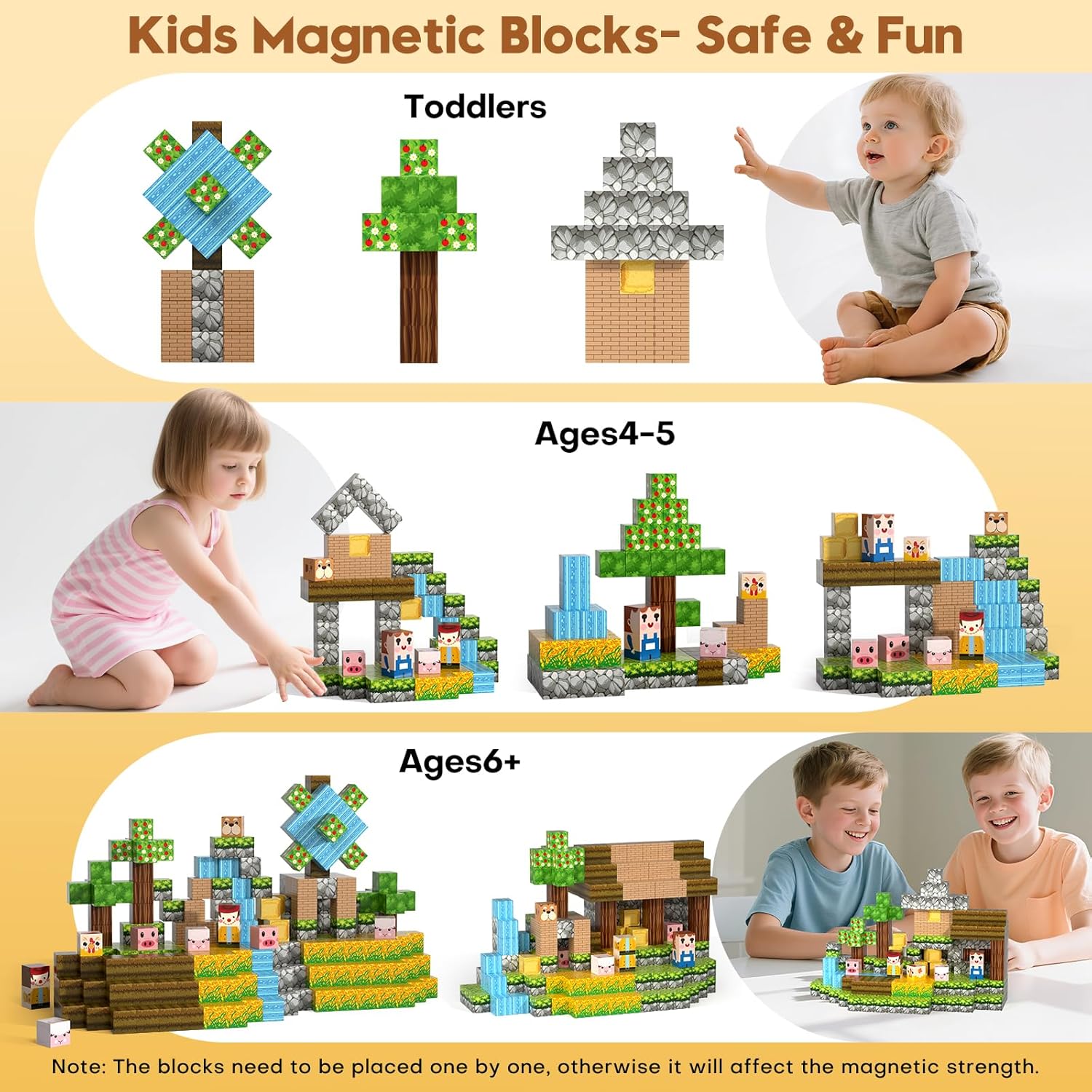 Thumbnail 3 de Gryxpox Blocs Magnétiques – Monde d'Aventure : Tuiles Magnétiques pour Enfants 4–8 ans