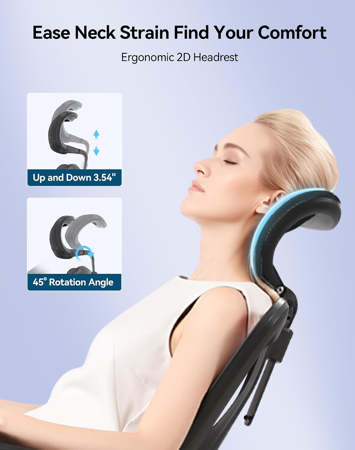 Detalle 2 de SIHOO M57: sedia ergonomica da ufficio con rete traspirante, supporto lombare e regolazioni 3D