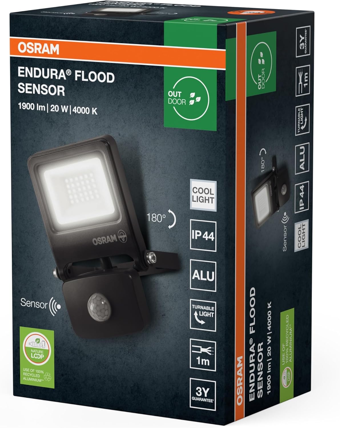 Thumbnail 1 de OSRAM ENDURA Flood 20W con sensore – Faretto Esterno LED IP65