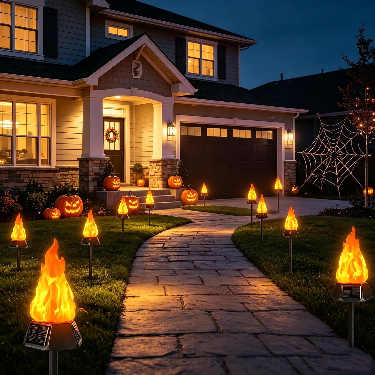 Detalle 2 de Toodour Solar Torch Lights 4-Pack